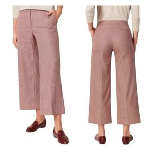 J Jill‎ Womens Houndstooth Wide Leg Cropped Career Pants Size 14